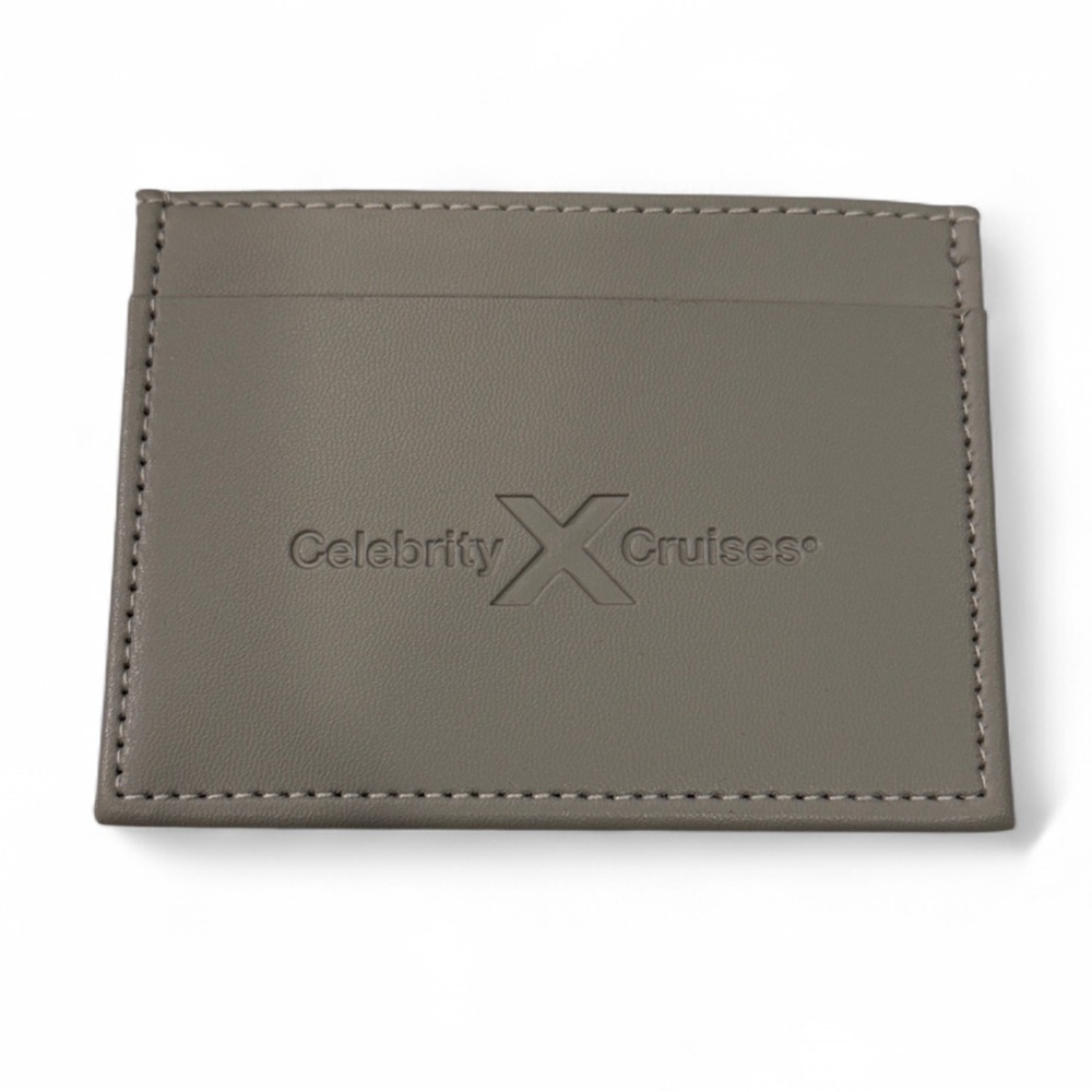 Celebrity Cruises Leather Card Holder Gray